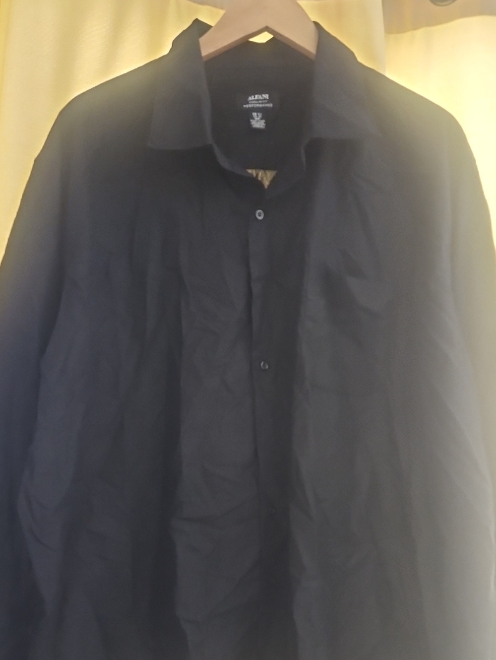 Alfani Men's Black Lightweight Button-Front Shirt